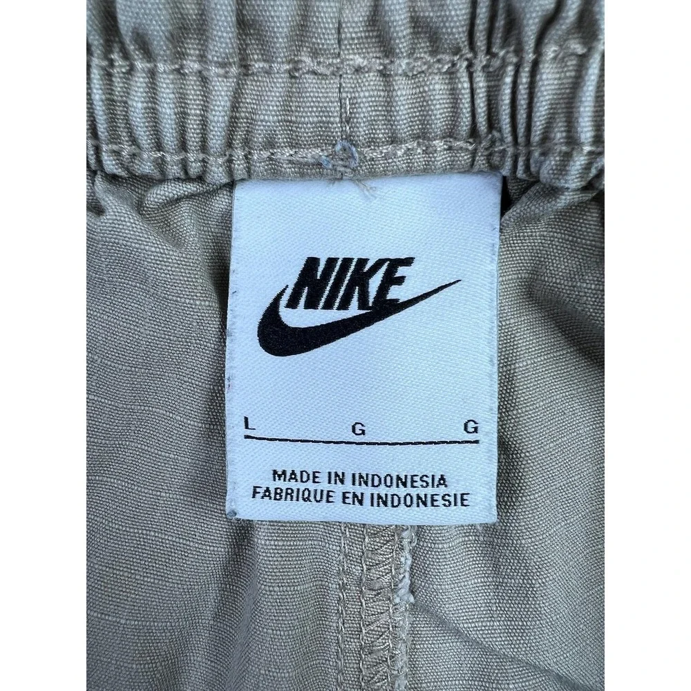 Nike Mens Large Beige Relaxed Fit Club Woven Cargo Ripstop Pants DX0613-247